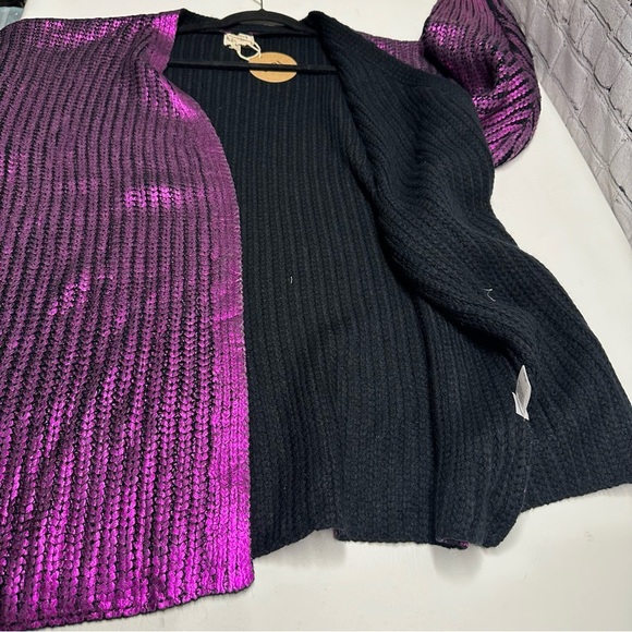 Bibi Women's Chunky knit Purple cardigan nwt size xl - Picture 8 of 9